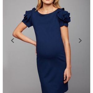 Navy blue maternity dress